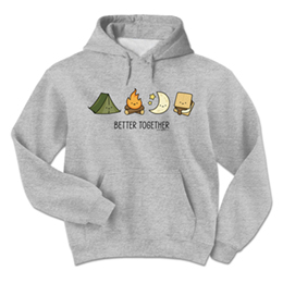 Sports Grey Better Together - Camp Hooded Sweatshirts 