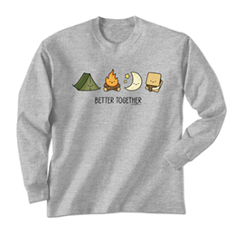 Sports Grey Better Together - Camp Long Sleeve Tees 
