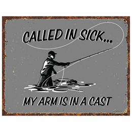 NA Arm in a Cast Tin Sign 