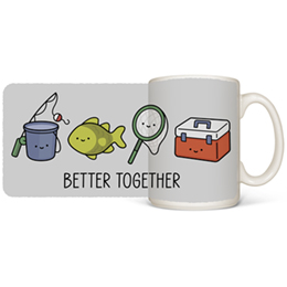 White Better Together - Fish Coffee Mugs 