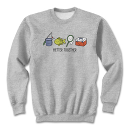 Sports Grey Better Together - Fish Sweatshirts 