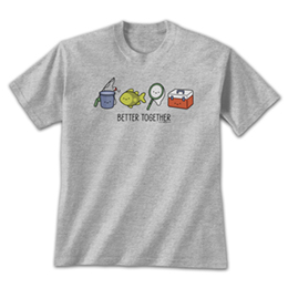 Sports Grey Better Together - Fish T-Shirt 