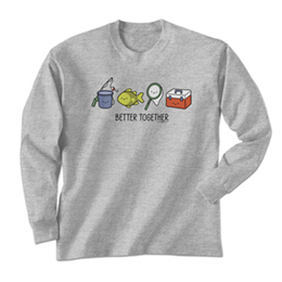 Sports Grey Better Together - Fish Long Sleeve Tees 