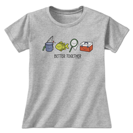 Sports Grey Better Together - Fish Ladies T-Shirts 