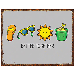 NA Better Together - Beach Tin Sign 