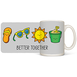 White Better Together - Beach Mugs 
