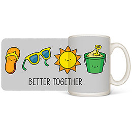 White Better Together - Beach Coffee Mugs 