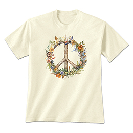 Natural Peace Flowers T-Shirts 