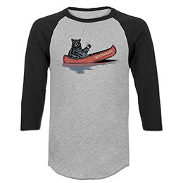 Sports Grey/Black Bottoms Up Bear Raglan 3/4 Sleeve T-Shirts 