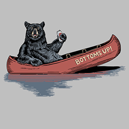 Sports Grey Bottoms Up Bear T-Shirt 