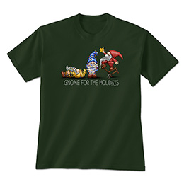 Forest Green Gnome for the Holidays T-Shirt 