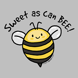 Sports Grey Sweet as can BEE T-Shirt 