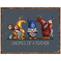 NA Gnomes of a Feather Tin Sign 