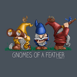 Heather Navy Gnomes of a Feather T-Shirt 