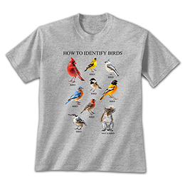 Sports Grey How to Identify Birds T-Shirts 