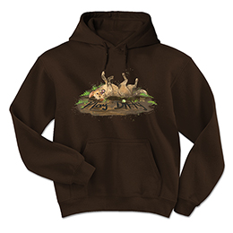 Dark Chocolate Play Dirty Dog Hooded Sweatshirts 