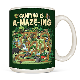 White Camping is A-MAZE-ing Coffee Mugs 