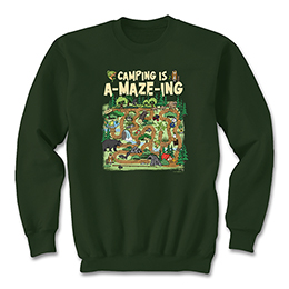 Forest Green Camping is A-MAZE-ing Sweatshirts 