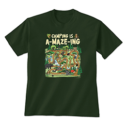 Forest Green Camping is A-MAZE-ing T-Shirts 
