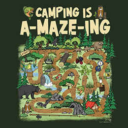 Forest Green Camping is A-MAZE-ing T-Shirt 