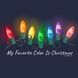 Navy My Favorite Color Is Christmas T-Shirt 
