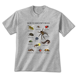 Sports Grey How to Identify Bugs T-Shirts 