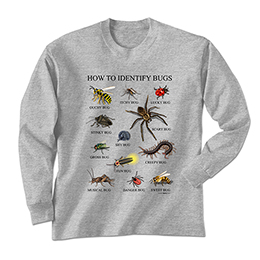 Sports Grey How to Identify Bugs Long Sleeve Tees 