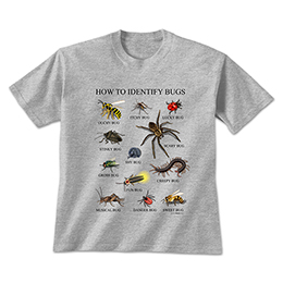 Sports Grey How to Identify Bugs T-Shirts 