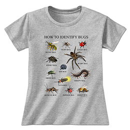 Sports Grey How to Identify Bugs Ladies T-Shirts 