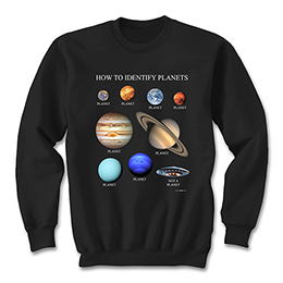 Black How to Identify Planets Sweatshirts 