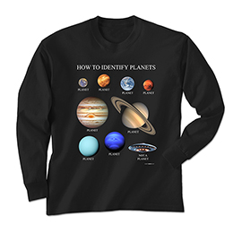 Black How to Identify Planets T-Shirt 