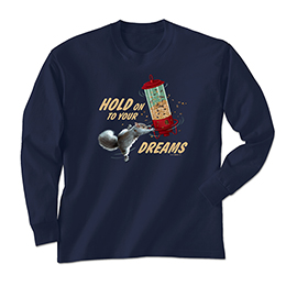 Navy Hold On Squirrel Long Sleeve Tees 