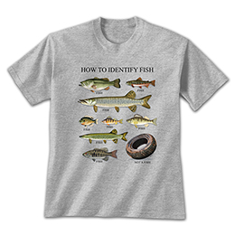 Sports Grey How to Identify Fish T-Shirt 