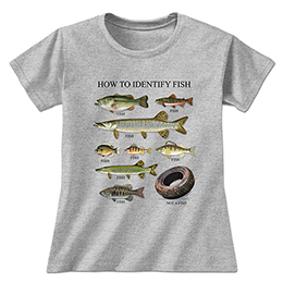 Sports Grey How to Identify Fish Ladies T-Shirts 