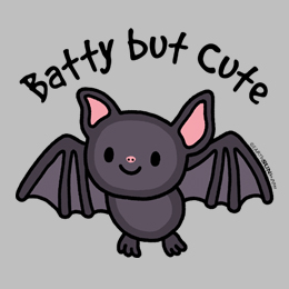 Sports Grey Batty But Cute T-Shirt 