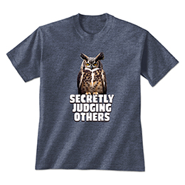 Heather Navy Secretly Judging Others T-Shirts 