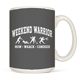 White Weekend Warrior Mugs 