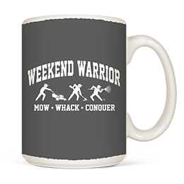 White Weekend Warrior Coffee Mugs 