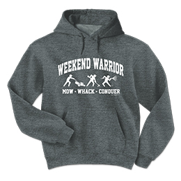 Dark Heather Weekend Warrior Hooded Sweatshirts 