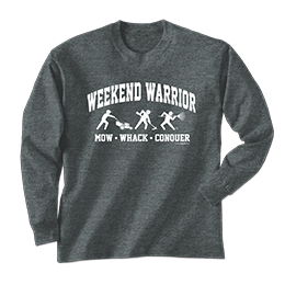 Dark Heather Weekend Warrior Long Sleeve Tees 