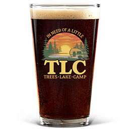 Clear TLC - Camp Pint Glass - Color Printed 