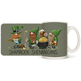 White Shamrock Shenanigans Coffee Mugs 