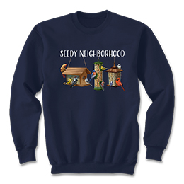 Navy Seedy Neighboorbood Sweatshirts 