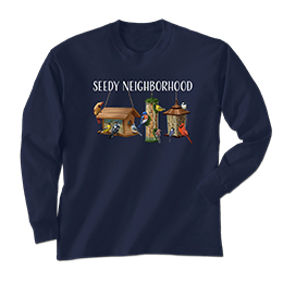 Navy Seedy Neighboorbood Long Sleeve Tees 