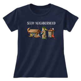 Navy Seedy Neighboorbood Ladies T-Shirts 