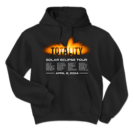 Black Totality Eclipse Tour Hooded Sweatshirts 