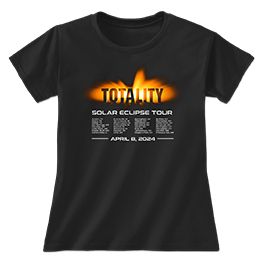 Black Totality Eclipse Tour Ladies T-Shirts 