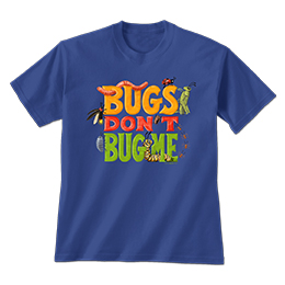 Royal Blue Bugs Don't Bug Me T-Shirt 
