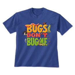 Royal Blue Bugs Don't Bug Me T-Shirts 