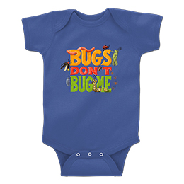 Royal Blue Bugs Don't Bug Me T-Shirt 